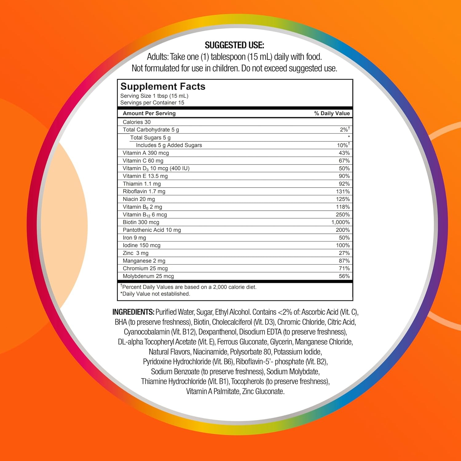 Centrum Liquid Multivitamin for Adults – Immune Support, Vegan | 8 fl oz