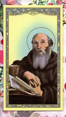 Saint Benedict - Prayer to St. Benedict - Paperstock Holy Card | eBay