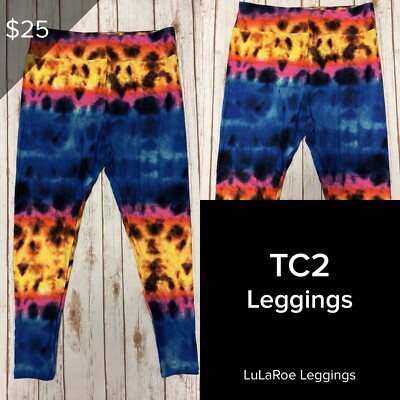 LuLaRoe NEW Leggings TC2 (Tall Curvy 2) Buttery Soft Sz 18+ Print  Colorful