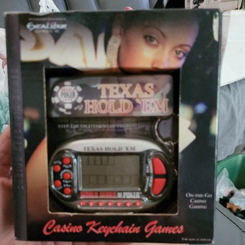 Excalibur Texas Hold Em Poker Handheld Electronic Casino Keychain Game