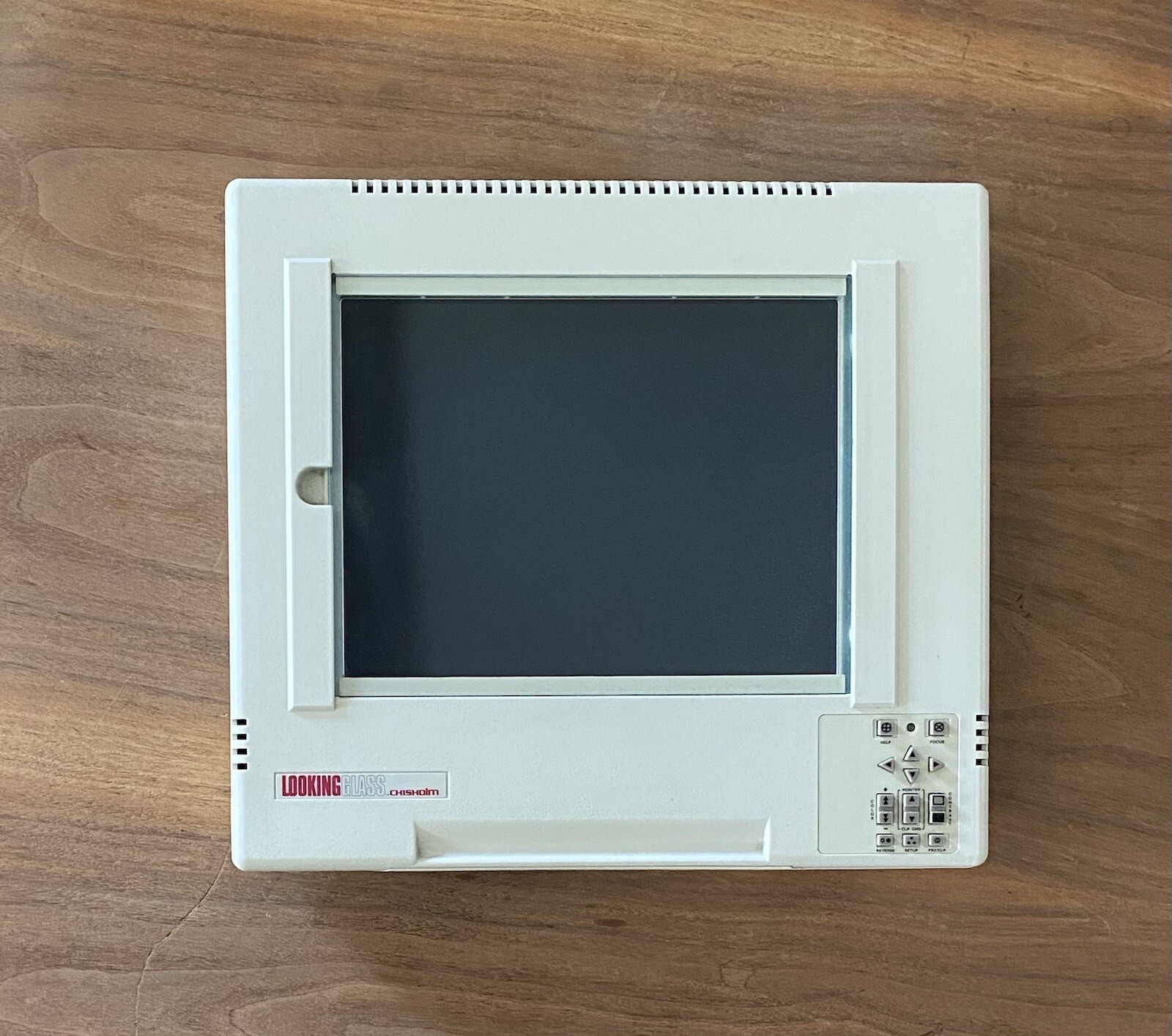 VINTAGE LOOKING GLASS, CHISHOLM ELECTRONIC IMAGING SYSTEM, MODEL 480LW