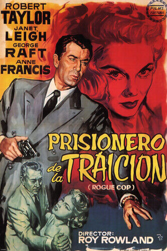 ROGUE COP film noir MOVIE poster ROBERT TAYLOR JANET LEIGH scary sexy 20x30 - Picture 1 of 1