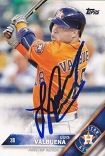 LUIS VALBUENA HOUSTON ASTROS SIGNED CARD MARINERS ANGELS INDIANS CHICAGO CUBS