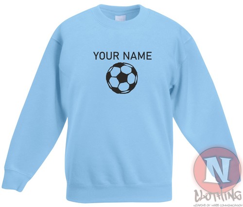 Personalised Football sweatshirt soccer league Children kids - Just add name - Picture 9 of 13