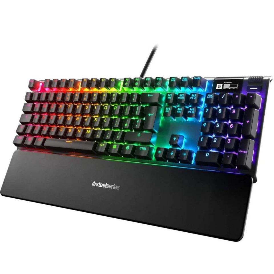 Steelseries Apex Pro Gaming Keyboard Rgb Aluminium Adjustable Mechanical Blacks