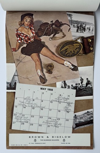 The Fabulous 50s, 1984, 1956 Vintage Twin Year Calendar, Gil Elvgren Pin Up Art - Picture 7 of 15