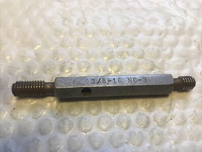 Thread Plug Gauge 3/8-16 NC-3 Go PD .3344 No Go .3376