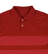 Nike Dri-Fit Standard Fit Red Short Sleeve Polo Shirt Men  s Size Medium M