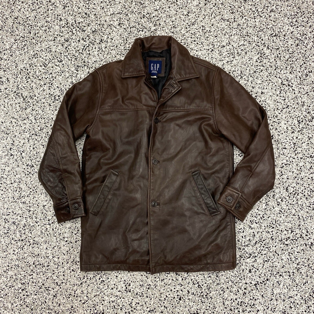 Women's Vintage GAP Black Leather Jacket Size XSmall Y2K Women's Vintage GAP Black Leather Jacket Size XSmall Y2K
