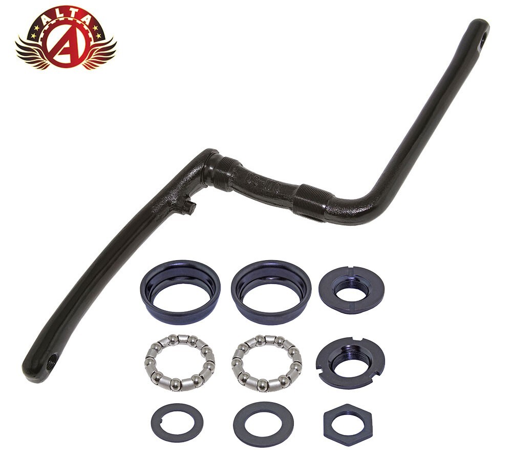 ALTA 6 3/4" (170MM) BICYCLE STEEL HEAVY-DUTY ONE-PIECE CRANK BLACK W/ B.B.