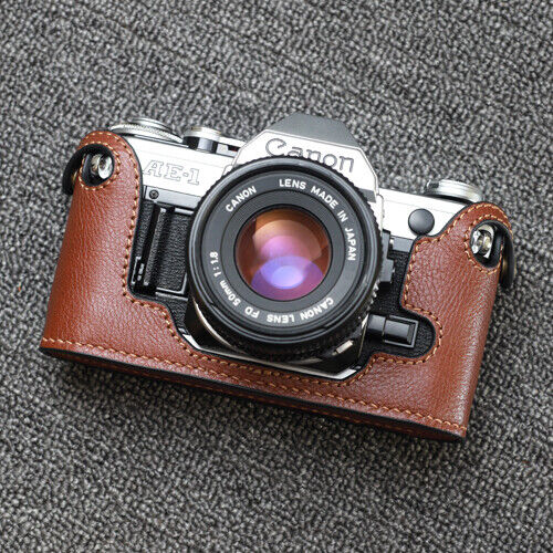 Genuine Leather Handmade Half Case Cover For Canon AE-1 AE-1P A-1 Camera - Picture 1 of 13