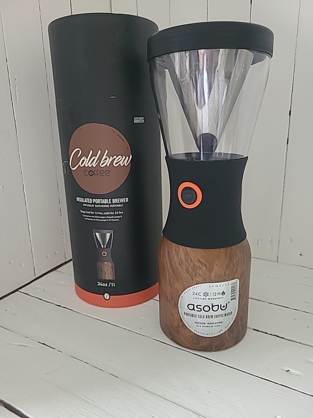 Asobu - Cervecera portátil aislada en frío - Madera