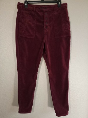 Stretch Curvy High Rise Maroon 