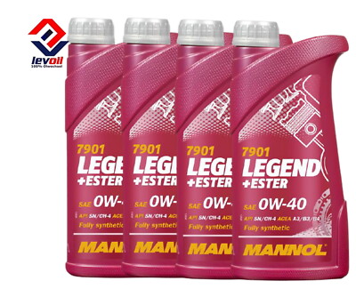 4x1 Liter MANNOL LEGEND+ESTER Motoröl 0W40 Mercedes 0W40 A3 B4 Mercedes 229.5