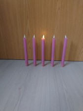 Flambiance Stabkerze 5tgl.mit FB rosa Timer/dimmbar inkl. Batterien 