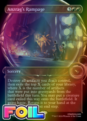 x1 Anzrag's Rampage MKM MTG 303 FOIL SHOWCASE RARE M/NM 1x