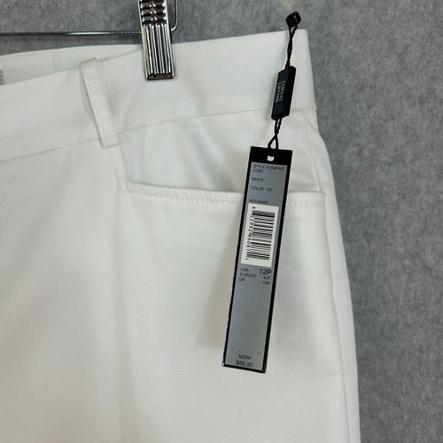 NWT Women's Tahari Arthur S. Levine White Petite Pants 12P Josh Trousers Office - Picture 3 of 14
