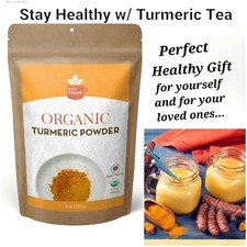 ORGANIC TURMERIC POWDER, Non-GMO, Curcumin, Gluten Free, 100 Raw, Free Shipping