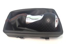 Schaltknauf 6 Gang  SCHALTSACK Schwarz rote Naht für Audi A4 B8 /A5 8T/A6 C6/Q5 