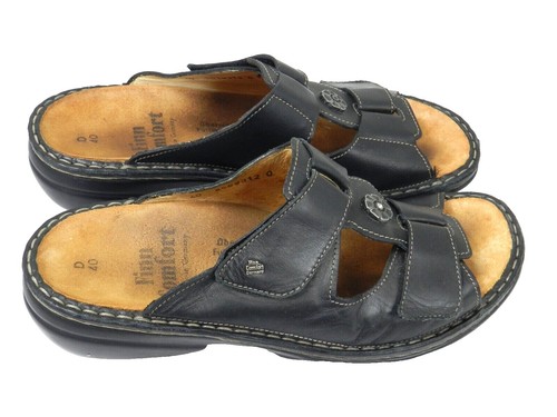 FINN COMFORT SZ 39D (8.5) Double Strap Slip On Sandals Blue | eBay