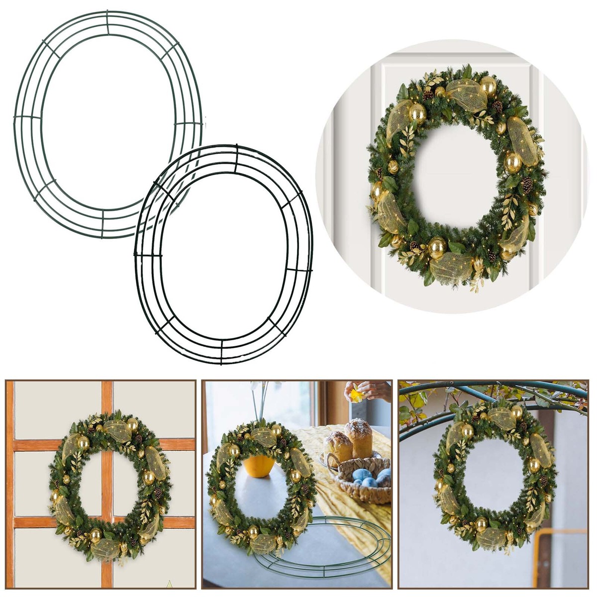 Easter Egg Wreath Dollar Tree Wire Wreath Frame Egg Thread Wreath