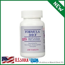 Dee Cee Labs Formula 303 Maximum Strength All-Natural Relaxant Tablets, 250 Tabl