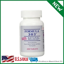 Dee Cee Labs Formula 303 Maximum Strength All-Natural Relaxant Tablets, 250 Tabl