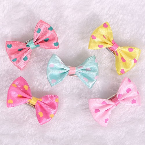 5Pcs Hair Bows For Cute Small Dog Cat Pet Puppy Bowknots DIY Grooming Accessory - Picture 13 of 14