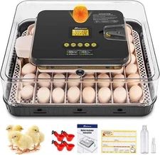 12/18/24/56 Egg Incubators for Chicken Eggs Automatic Egg Turning 360° View