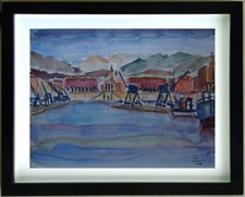 Dessin Aquarelle PORT DE