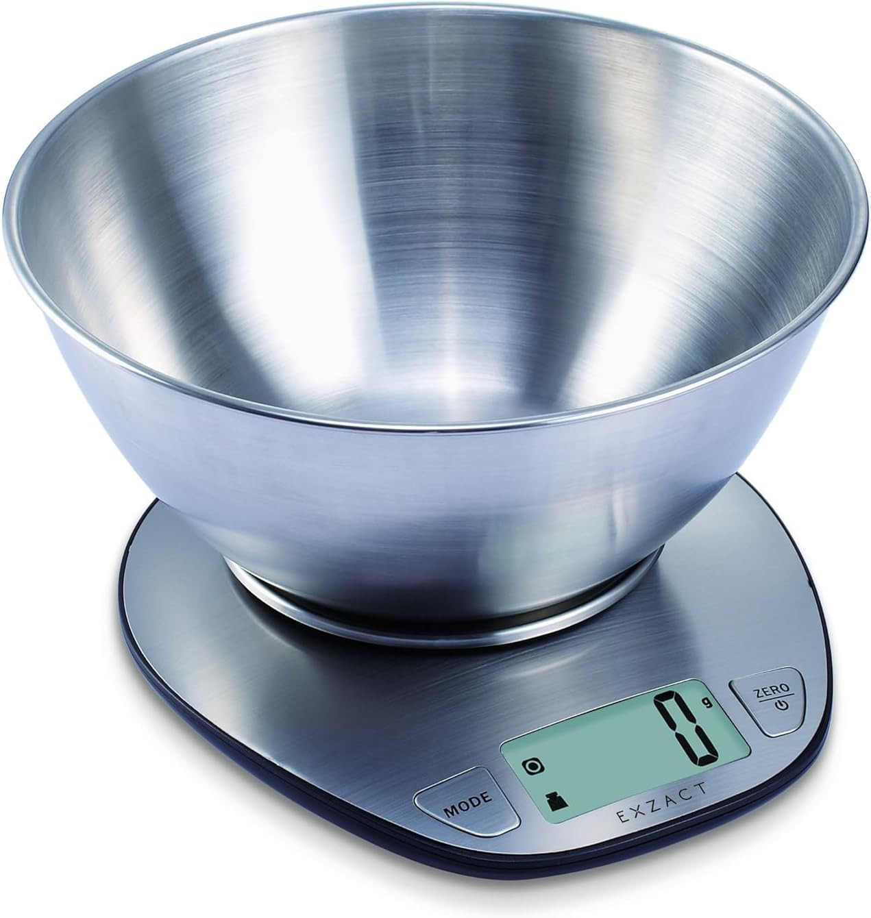 5five Bilancia Digitale Da Cucina Con Ciotola In Acciaio Inox - Pesatura Precisa E Facile, Ideale Per Preparazioni E Diete
