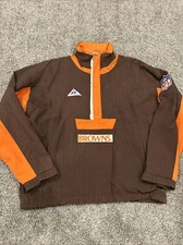 Vintage Apex One Clevland Browns Pull Over Jacket Mens Medium NFL Coat