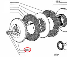 596513 SPINGIDISCO ANTERIORE FRIZIONE CENTRALE TRATTORE FIAT 455C 505C 605C 