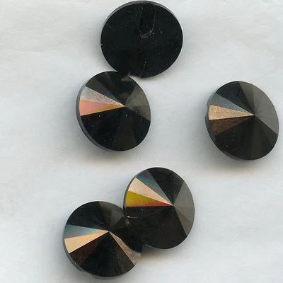 3015 16 NN *** 2 boutons cristal Swarovski réf. 3015 16mm JET NUT - Photo 1/3