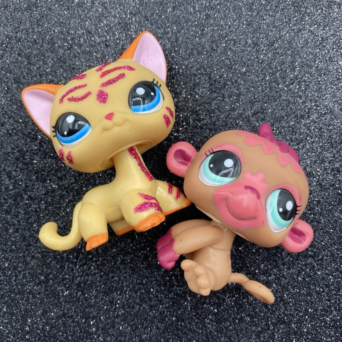 Hasbro LPS Littlest Pet Shop #2118 #2119 Shorthair Glitter Cat