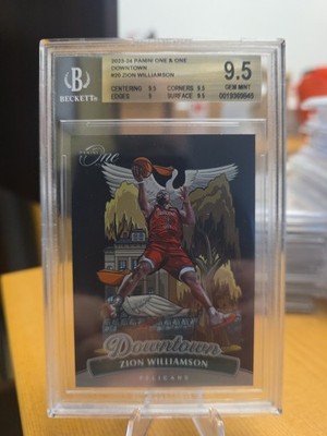 ZION WILLIAMSON 2023-24 PANINI ONE AND ONE  DOWNTOWN BGS 9.5 GEM