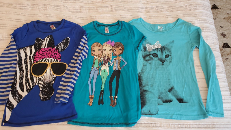3 pc lot BEAUTEES & SO sz M 10-12 FUNn long sleeve shirts tops UNUSUAL b3