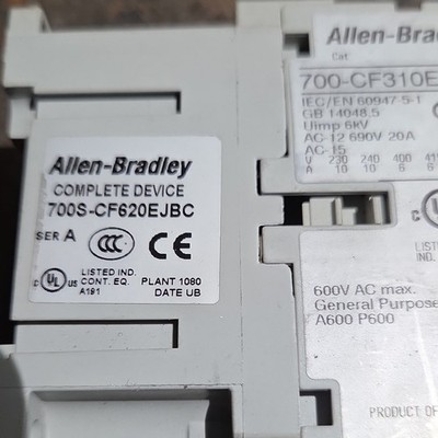 Allen-Bradley Guardmaster AB31 Safety Relay 24VDC 20A Indicator 700S-CF620EJBC  