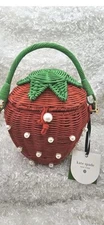 Kate Spade x Target Exclusive Pear Embellished Strawberry Basket Bag NWT