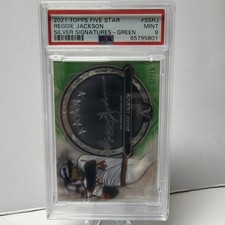 2021 Topps Five Star - Silver Signatures Reggie Jackson #SS-RJ Green /15 (AU)