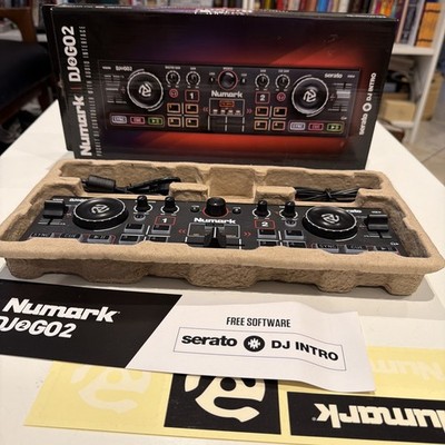 Numark DJ2GO2 2-Deck Pocket DJ Controller Audio Interface USB 8 Black Serato 