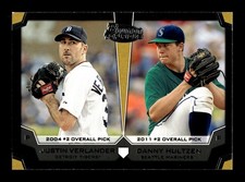 JUSTIN VERLANDER / DANNY HULTZEN ⚾ 2012 Bowman Draft Dual Top 10 Picks #TP-VH