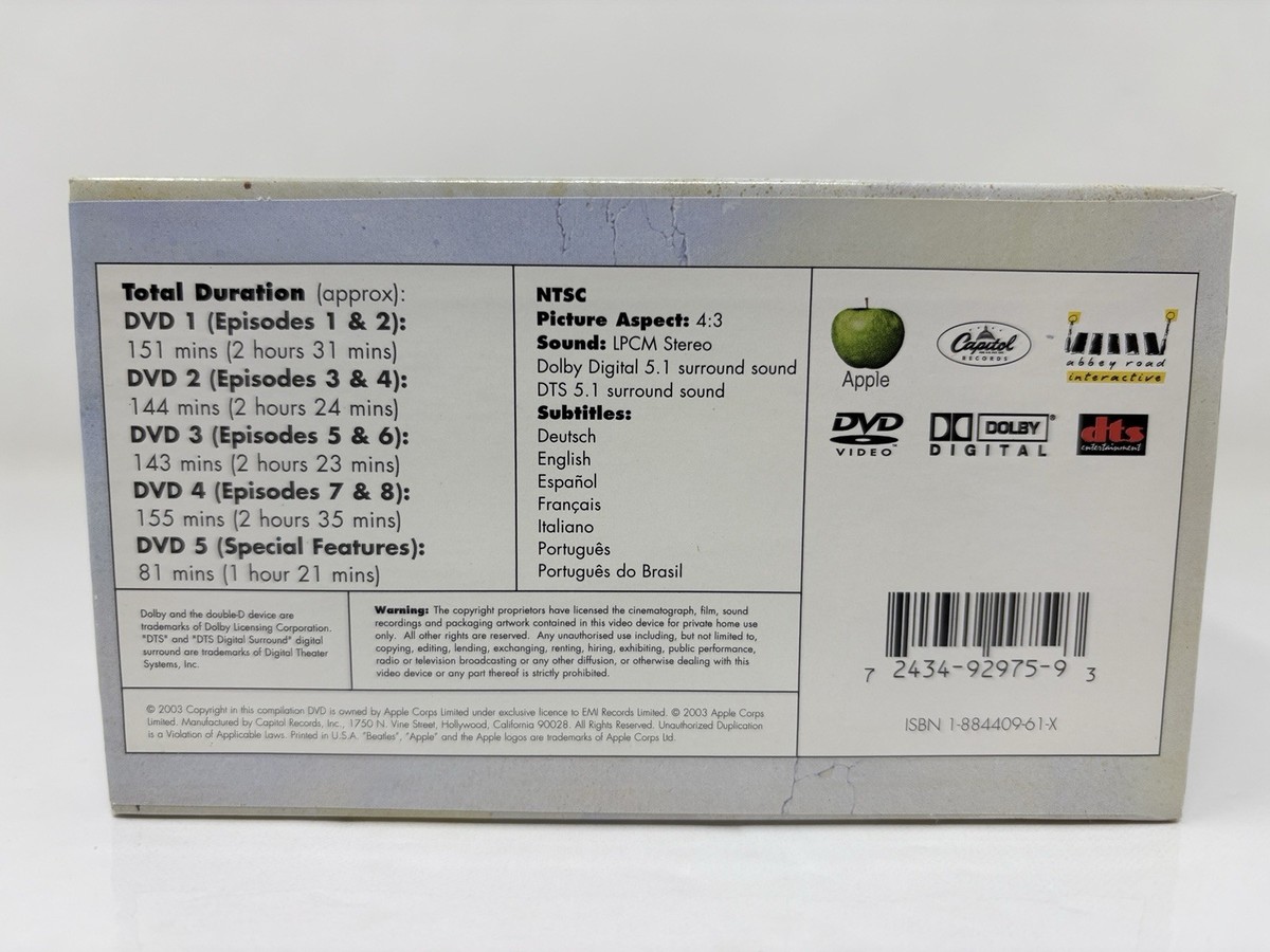 The Beatles: Anthology Complete Series DVD 5-Disc Box Set with