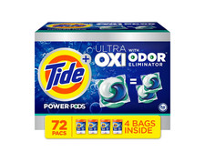 Tide Power PODS  Ultra OXI Laundry Detergent Pacs 72 Ct Deep Clean