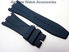 CINTURINO AUDEMARS PIGUET ROYAL OAK BLU NAVY GOMMA SILICONE (28mm X18mm) NUOVO!!