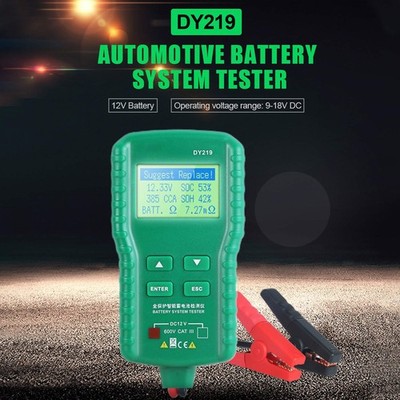 DY219 12V Car Battery Load Tester Digital Battery Analyzer Multifunction Dia SET