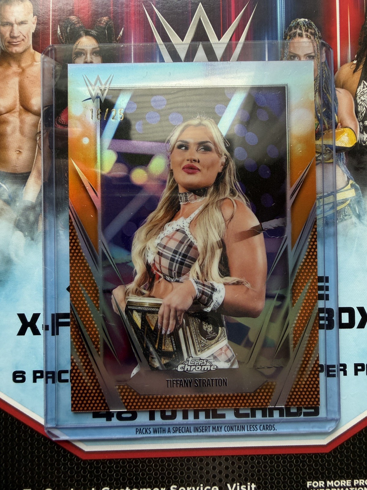 2026 Topps Chrome WWE Tiffany Stratton #29 Orange Refractor /25