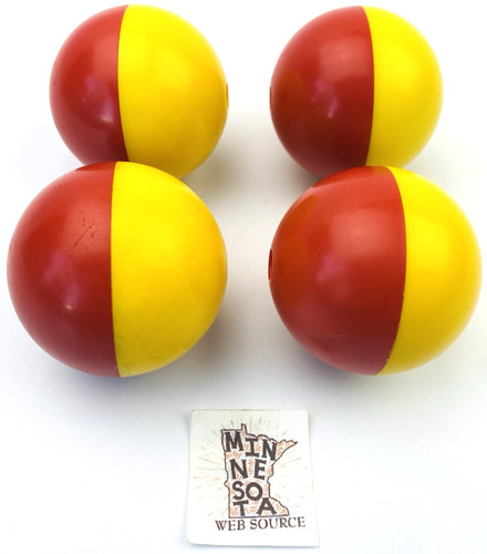 (4) K’NEX Balls – Red & Yellow – 46 mm – USED OEM