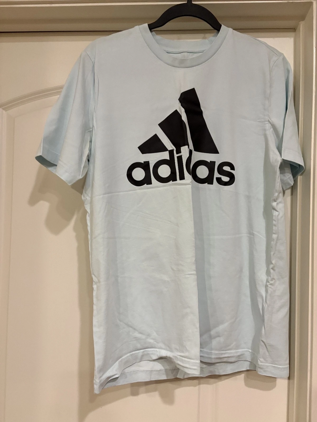 large light blue adidas short sleeve tee