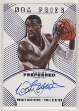 2013-14 Panini Preferred NBA Pride Blue 9/15 Wesley Matthews #429 Auto s6i